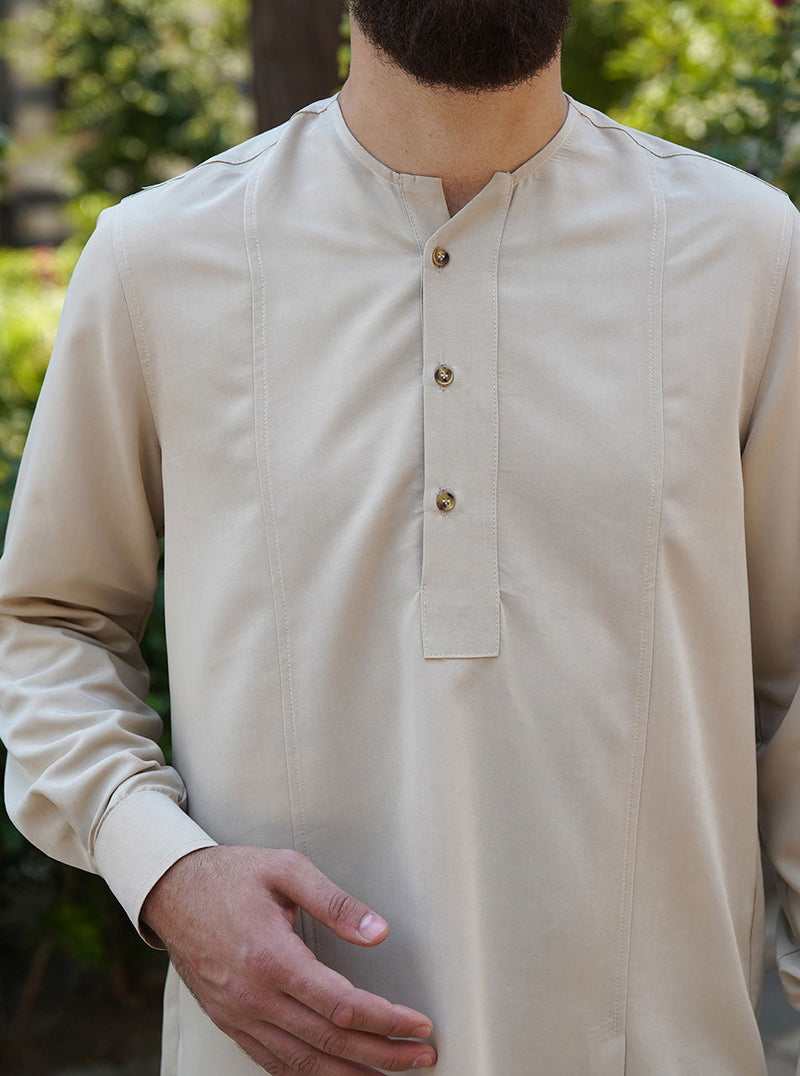 Notched Button Placket Top
