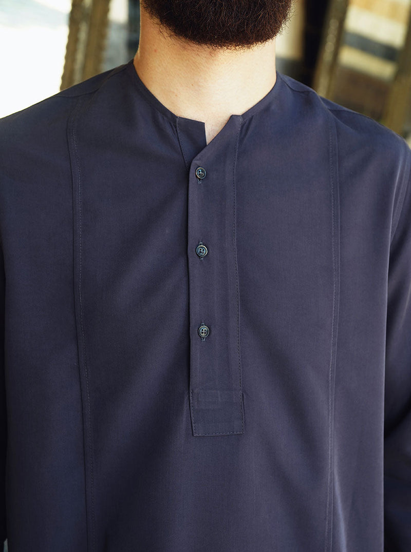 Notched Button Placket Top