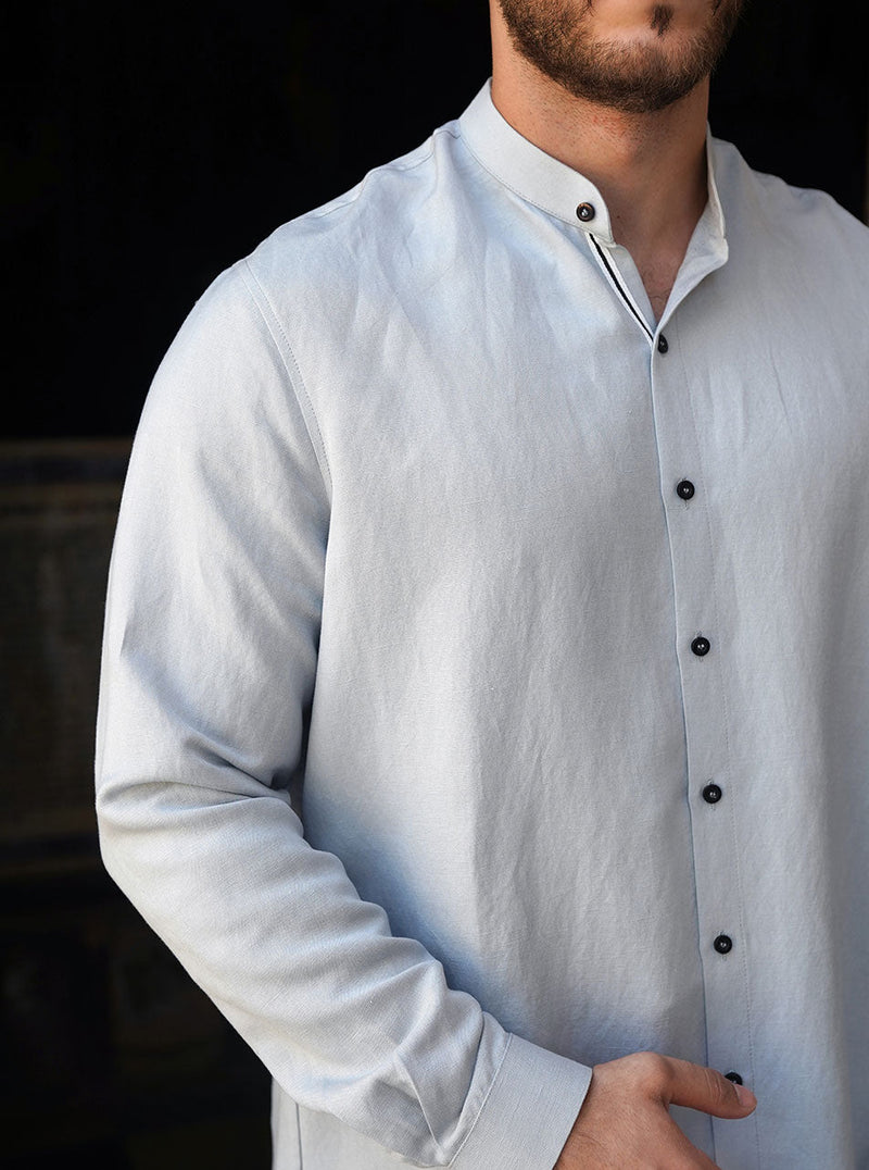 Button Placket Trim Shirt