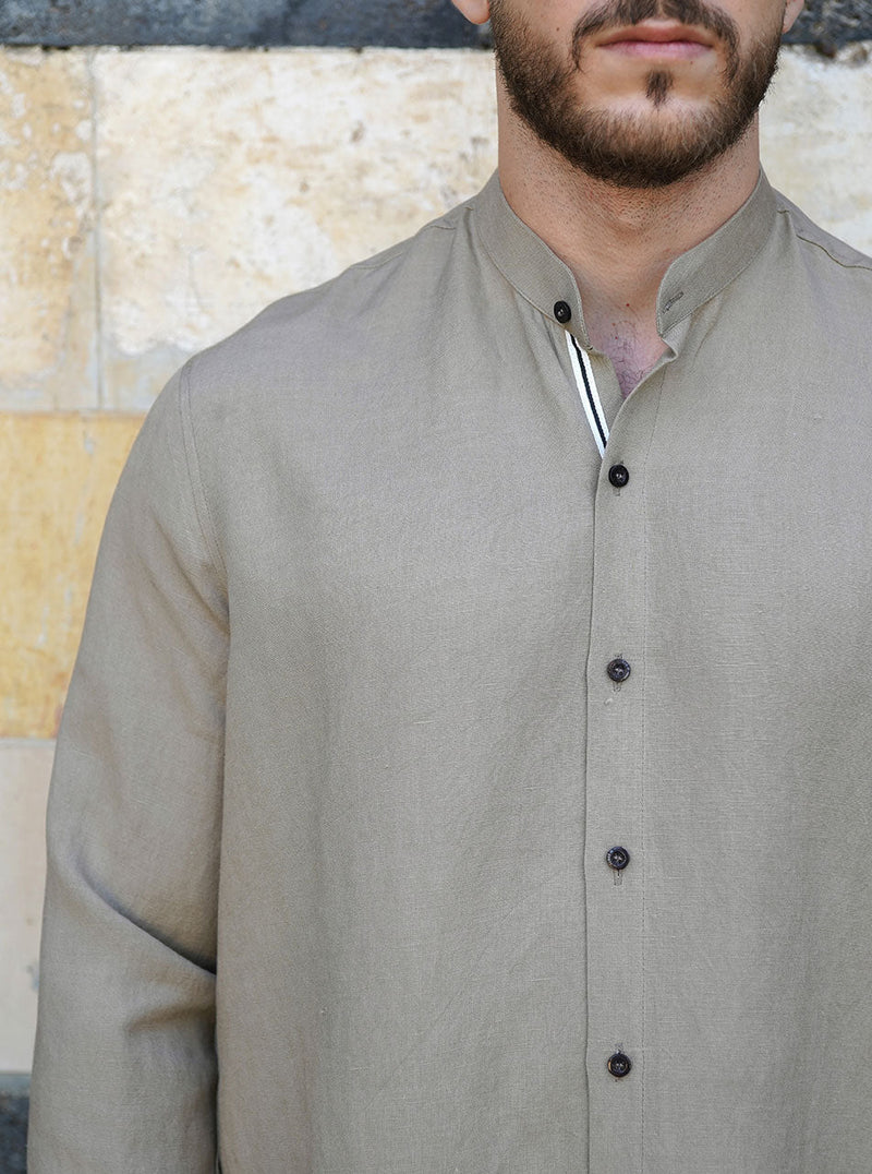 Button Placket Trim Shirt