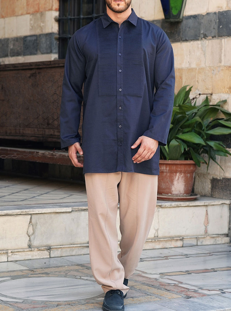 Tuxedo Pleats Shirt