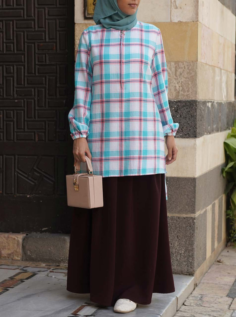Kiah Plaid Top
