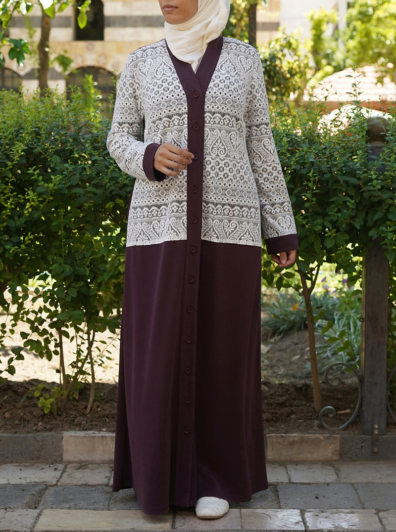 فستان جيرسي من الدانتيل