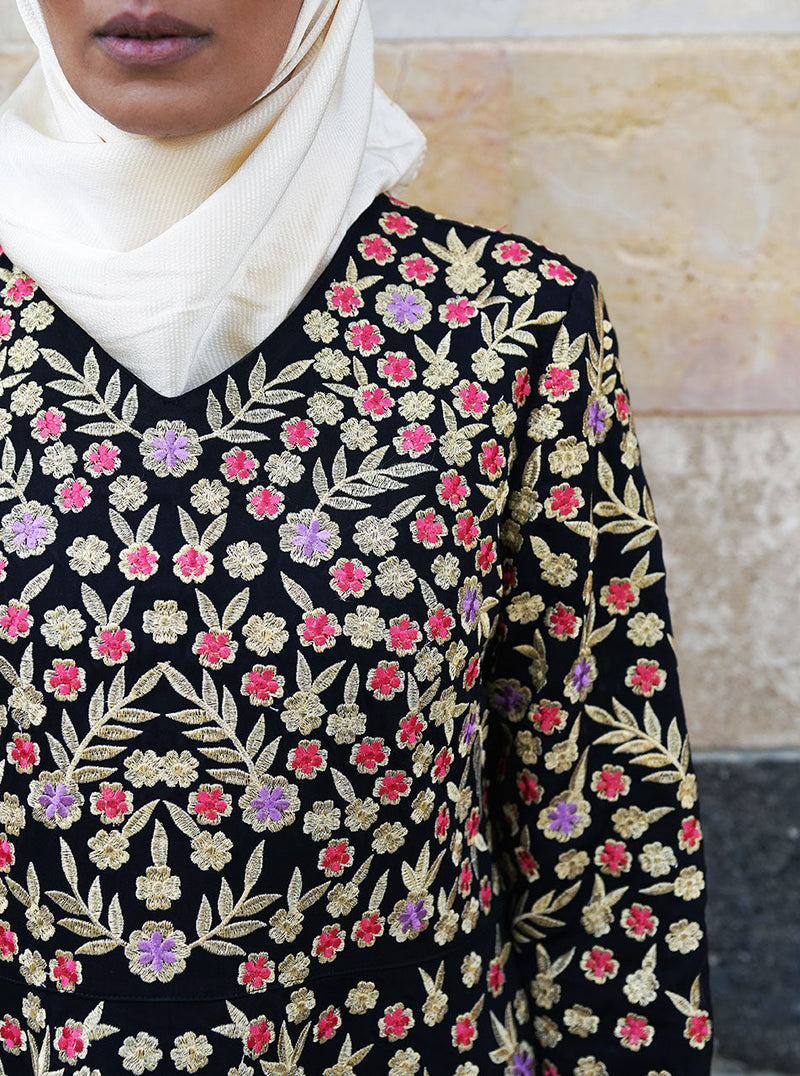 فستان عباية جنة المطرز