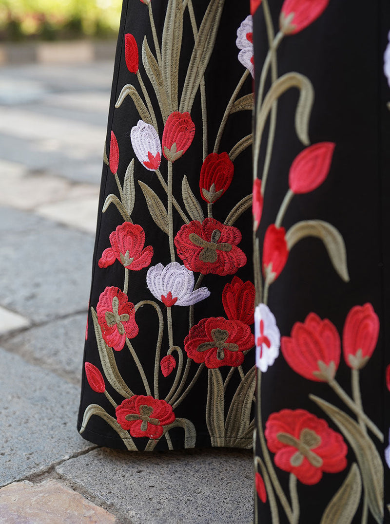 Ma'wa Embroidered Abaya Gown