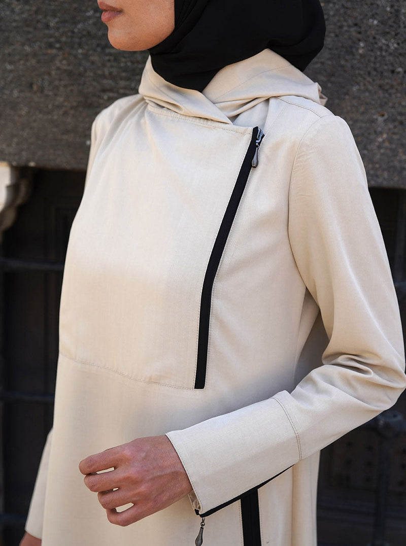 Zip-Up Maxi Hoodie