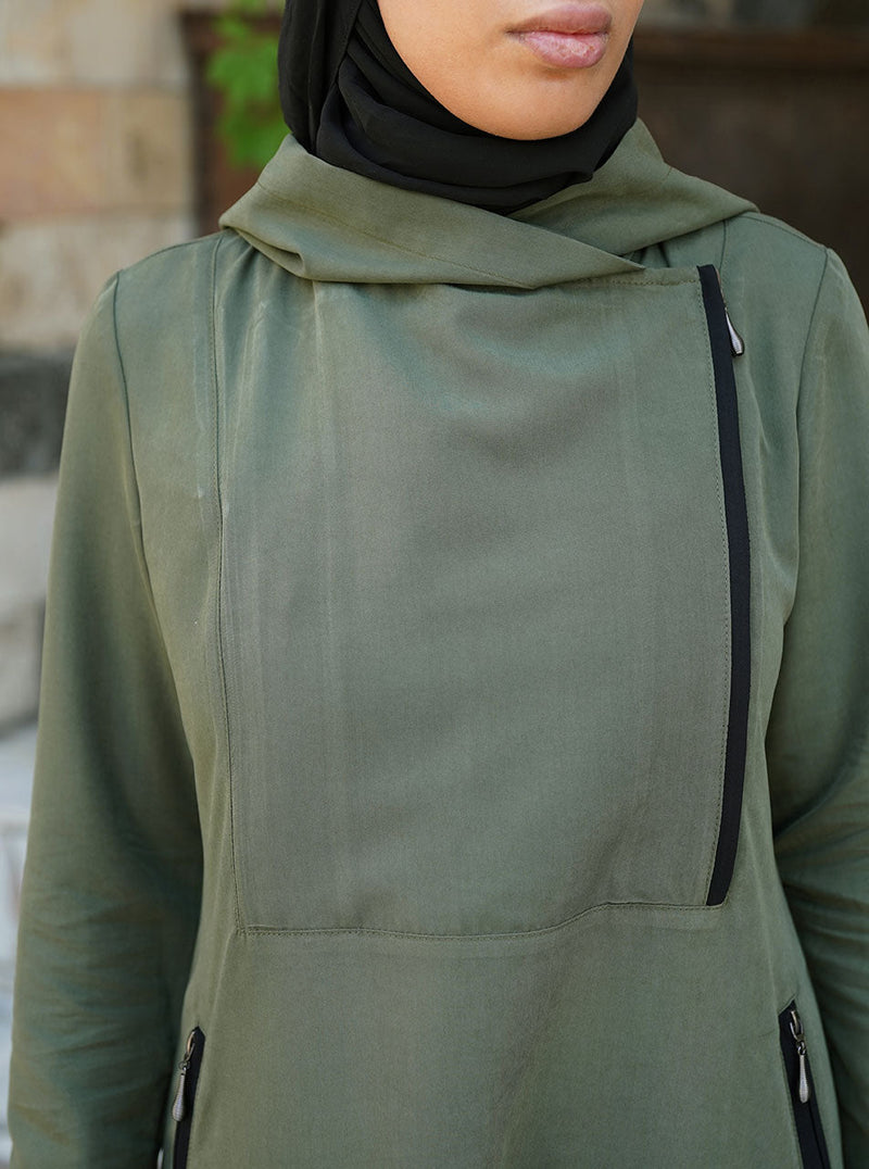 Zip-Up Maxi Hoodie
