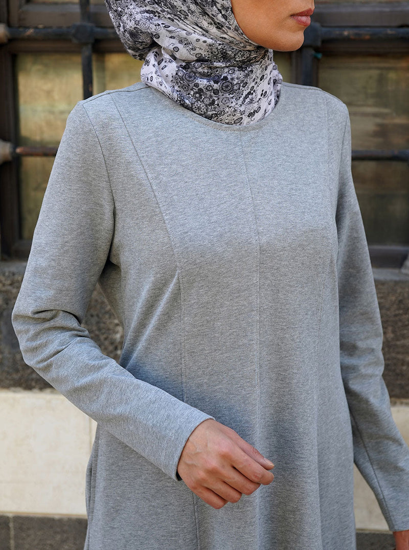 Brushed Cotton Classic Paneled Abaya