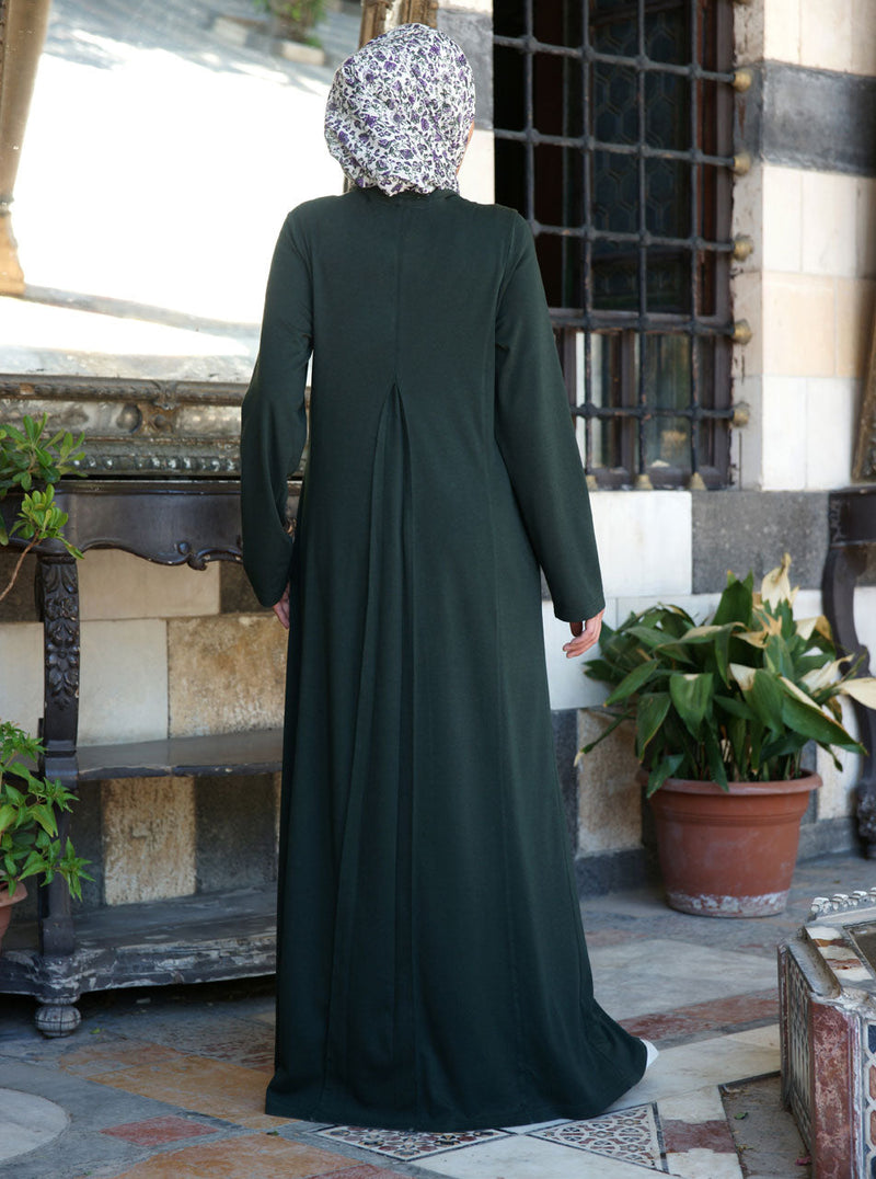 Inverted Pleats Jersey Abaya