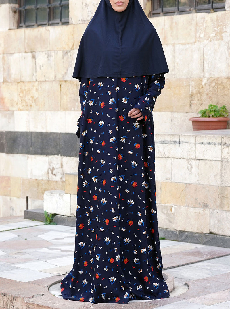 Printed 2-Piece Abaya and Prayer Set
