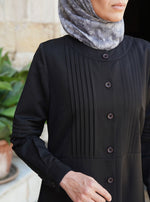 فستان على شكل قميص متوسط الوزن بطيات