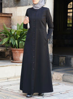 فستان على شكل قميص متوسط الوزن بطيات